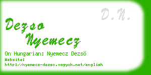 dezso nyemecz business card